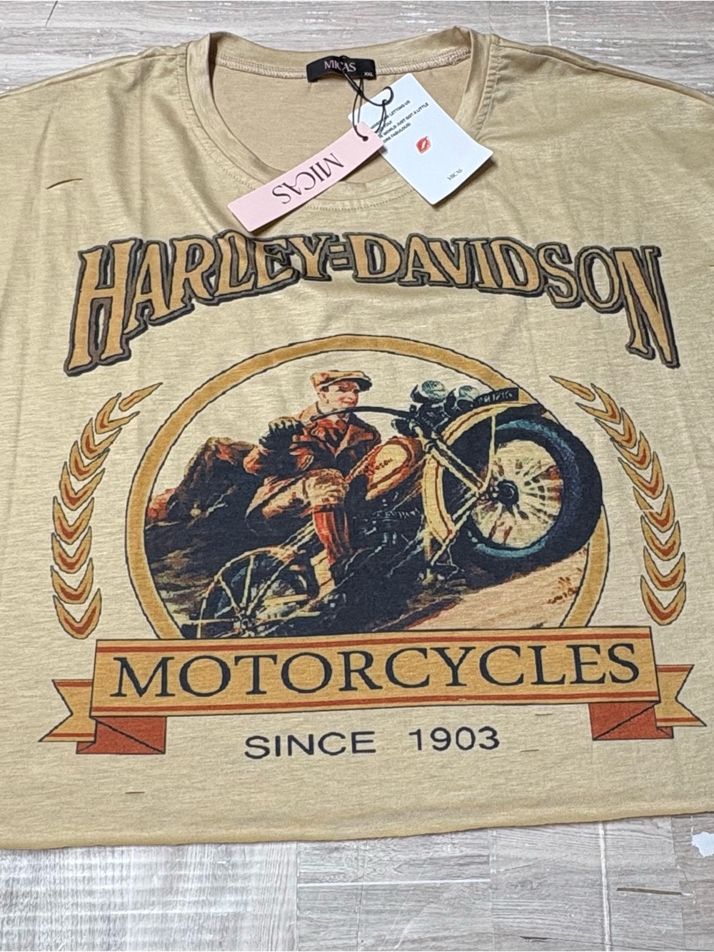 Micas Brand Crop top Harley Davidson motorcycles graphic print size XXL NWT